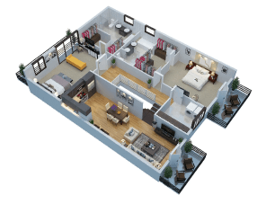 2 BHK plan